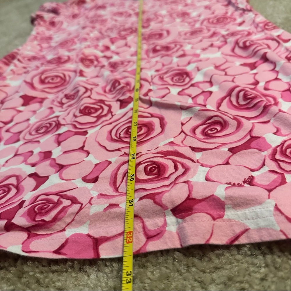 Nick & Nora pink rose-patterned V-neck 100% Cotton Valentines Nightie Pajamas PJ - Picture 4 of 6